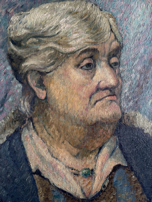 Portret oudere dame/ Portrait old woman by Onbekende Kunstenaar