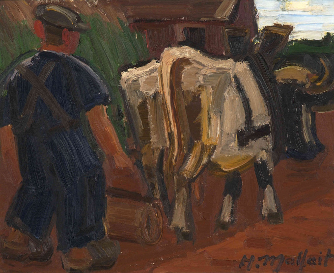 BOER EN KOE MET ROL by Hubert Malfait