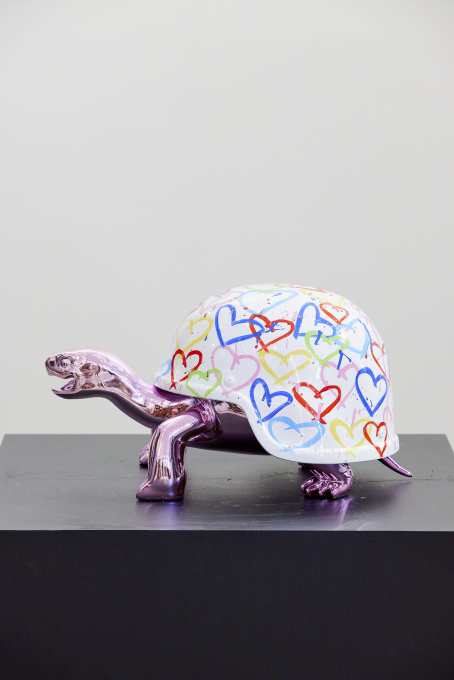 Heart Turtle Pink by Diederick Van Apple