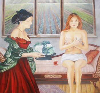 17. Children's field - 88x88cm. by Paul Kenens