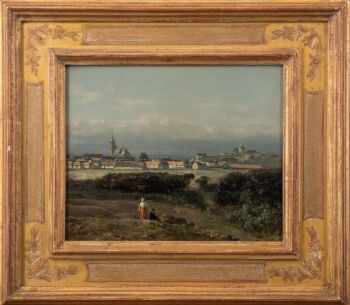 Gezicht op Scheveningen by Johannes Josephus Destree
