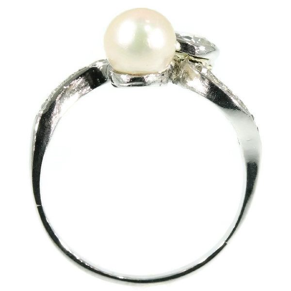 Platinum estate toi et moi ring by Artista Desconhecido