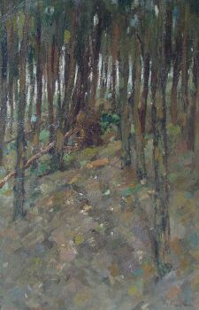 Houthakkers in het bos by Jacob Ritsema