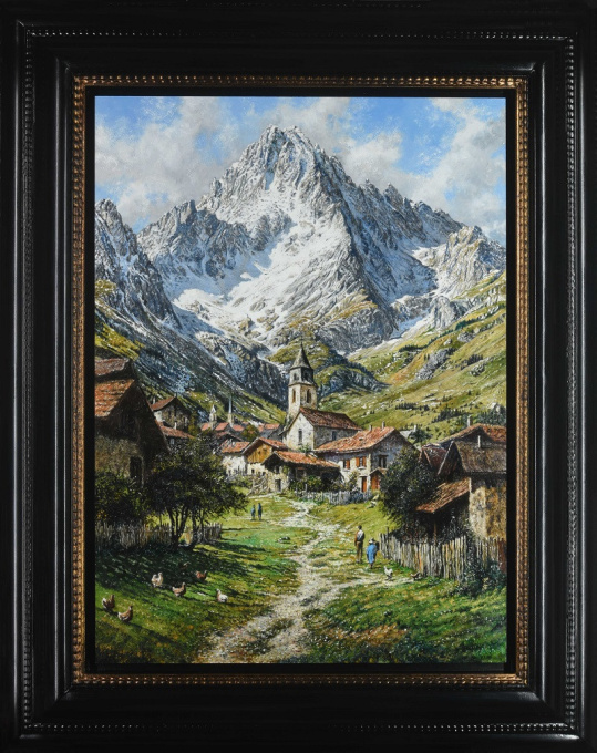 Zwitsers bergdorp by Walter Elst