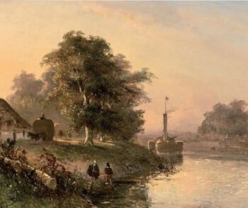 KANAAL IN HOLLAND by Johan Barthold Jongkind