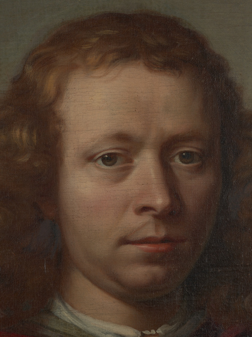 17th C Portrait of a Gentleman labelled "magistrat flamand Nicolas Maes" ,Oil on Canvas (marouflage),original frame. by Nicolas Maes