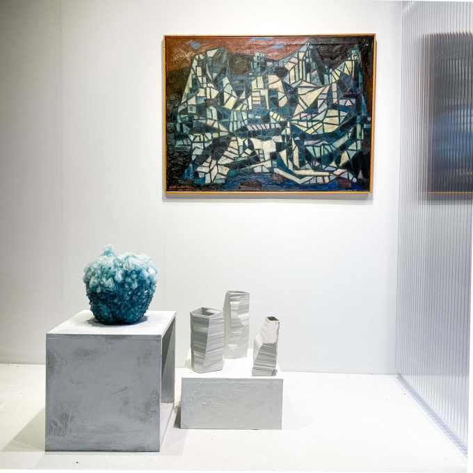 "Bergstadje", oil on canvas, 1955 by Joop Vreugdenhil