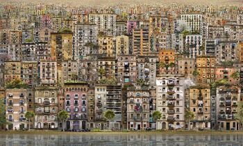 Barceloneta Veduta - Limited edition of 8 by Jean-François Rauzier
