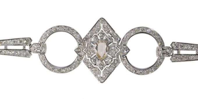 Vintage 1920's Art Deco diamond dog collar necklace by Artiste Inconnu