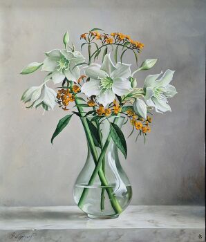 Lelies en fresia by Pieter Wagemans