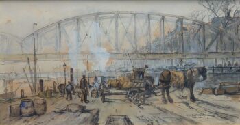Oude spoorbrug Rotterdam by Herman Paradies