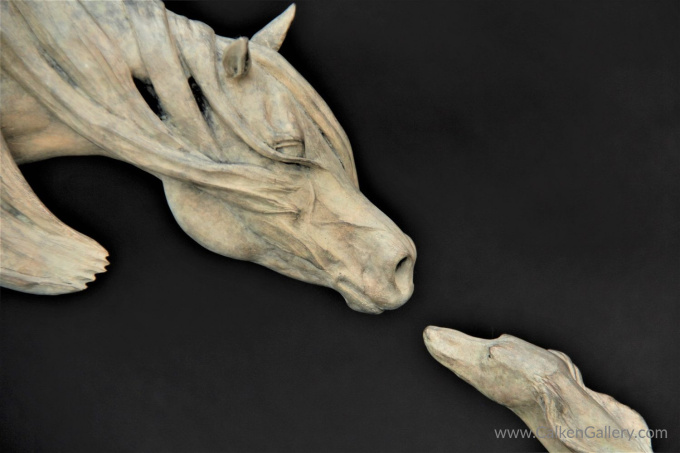Arab Horse and Saluki by Gill Parker