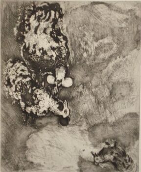 The two roosters by Marc Chagall